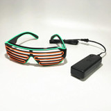 Fluorescence Dance Show Luminescent Glasses LED Two Colors Shutter EL Flashing Glasses, Standard Type, Random Color Delivery