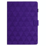 For Samsung Galaxy Tab A 10.1 2016 T580 Diamond Texture Embossed Leather Smart Tablet Case(Purple)