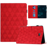 For Samsung Galaxy Tab A 10.1 2016 T580 Diamond Texture Embossed Leather Smart Tablet Case(Red)