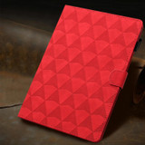 For Samsung Galaxy Tab A8 10.5 2021/2022 Diamond Texture Embossed Leather Smart Tablet Case(Red)