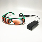 Fluorescence Dance Show Luminescent Glasses LED Two Colors Shutter EL Flashing Glasses(Red)