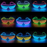 Fluorescence Dance Show Luminescent Glasses LED Two Colors Shutter EL Flashing Glasses(Red)