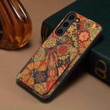 For Samsung Galaxy S21 Ultra 5G Dual Card Slot Holder Phone Case(Autumn Yellow)
