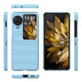 For OPPO Find N3 Flip Magic Shield Fold PC Shockproof Phone Case(Light Blue)