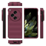 For OPPO Find N3 Magic Shield Fold PC Shockproof Phone Case(Wine Red)