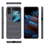 For OPPO Find N2 Flip Magic Shield Fold PC Shockproof Phone Case(Dark Grey)