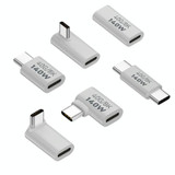 USB 3.1 Type-C to Type-C 40Gbps 8K Transmission Adapter 140W 5A Charge, Specification:Type-C Male to Female Middle Bend