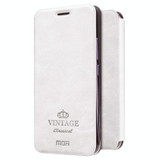 MOFI VINTAGE for Meizu M5 Crazy Horse Texture Horizontal Flip Leather Case with Card Slot & Holder(White)