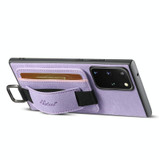 For Samsuny Galaxy Note20 Ultra 5G Suteni H13 Litchi Leather Wrist Strap Wallet Back Phone Case(Purple)