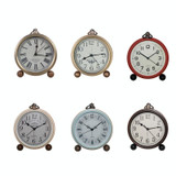 Retro Iron Alarm Clock Simple Desktop Quartz Clock, Style: Light Blue