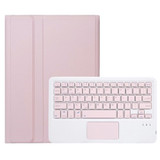 For Samsung Galaxy Tab S9 FE A710B-A Candy Color TPU Touch Bluetooth Keyboard Leather Tablet Case with Pen Holder(Pink)