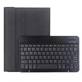 For Samsung Galaxy Tab S9 FE A710B Candy Color TPU Bluetooth Keyboard Leather Tablet Case with Pen Holder(Black)