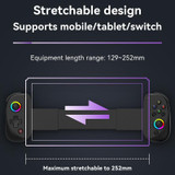 D8 Mobile Phone Stretch Band Light Gamepad Dual Hall Wireless Bluetooth Somatic Vibration Grip for PC / Android / IOS / Tablet / PS3 / PS4 / Switch, Color: Black