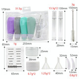 14 In 1 Toiletries Travel Bottles Set Leak Proof Silicone Squeezable Shampoo Dispenser, Spec: 90ml A Set