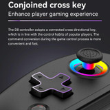 D8 Mobile Phone Stretch Band Light Gamepad Dual Hall Wireless Bluetooth Somatic Vibration Grip for PC / Android / IOS / Tablet / PS3 / PS4 / Switch, Color: Black+Receiver