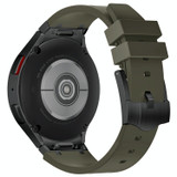 For Samsung Galaxy watch 4 / 5 / 6 AP Series Liquid Silicone Watch Band(Black Green)