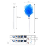 Retractable Fully Automatic Dust Removal Electric Feather Duster Car Household Gap Cleaning Tools(Blue)