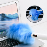 Retractable Fully Automatic Dust Removal Electric Feather Duster Car Household Gap Cleaning Tools(Blue)