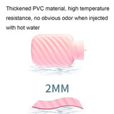 Imitation Rabbit Fur Water-filled PVC Explosion-proof Hot Water Bag for Cold / Hot Compresses, Color: Pink 500ml