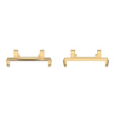 For Amazfit Active Edge A2212 1 Pair Metal Watch Band Connectors(Gold)