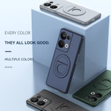 For OPPO Reno9 / 9Pro Magsafe Hidden Fold Holder Full Coverage Shockproof Phone Case(Grey)