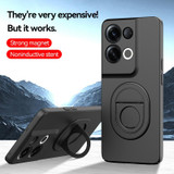 For OPPO Reno8 Pro Magsafe Hidden Fold Holder Full Coverage Shockproof Phone Case(Grey)