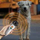 Ultrasonic Dog Repeller Stop Barker Dual Probe High Power Repeller Handheld Dog Trainer(Black)