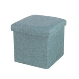 Home Foldable Fabric Storage Chairs Multifunctional Square Sofa, Color: Lake Blue