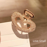 10 PCS Metal Hair Clip Retro Large Hair Clip, Colour: Love Small