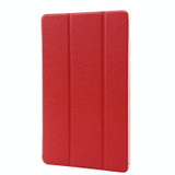 For Huawei MatePad Pro 11 2024 Silk Texture 3-Fold Leather Tablet Case(Red)