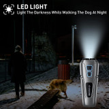 Dog Repeller Ultrasonic Pet Anti-Barking Training Device High Power Dog Repellent With LED Flashlight(Gray)