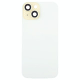For iPhone 15 Pro Max Glass Battery Back Cover with Camera Lens Cover(Yellow)
