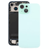 For iPhone 15 Plus Glass Battery Back Cover with Camera Lens Cover(Green)