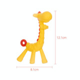 XUNYI Baby Giraffe Rattles Teether Kids Silicone Bite Toy, Spec: Drop Box Pink 