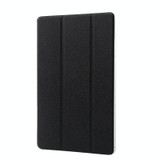 For Huawei MatePad Pro 11 2024 Silk Texture 3-Fold Leather Tablet Case(Black)