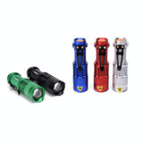 2 PCS Mini Zoom LED Flashlight Dual-Purpose Retractable Flashlight(Red)