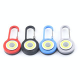 3 PCS Mini Carabiner COB Flashlight Outdoor Portable Keychain Night Fishing Light Random Colour Delivery(Red)