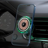 For iPhone Magsafe Magnetic Car Wireless Charger Phone Holder Light Emitting Wireless Charger, Style:  Pickup RGB Light