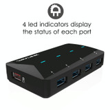 WAVLINK WL-UH3042P1 2.4A Fast Charging Adapter for Keyboard Mouse 4-Port USB3.0 HUB(AU Plug)