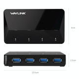 WAVLINK WL-UH3042P1 2.4A Fast Charging Adapter for Keyboard Mouse 4-Port USB3.0 HUB(AU Plug)