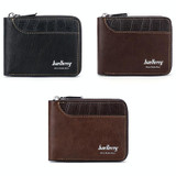 Baellerry D5101 RFID Anti-theft Spliced Short Wallet Retro Multi-card Zipper Coin Purse(Light Brown)