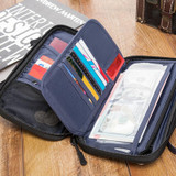 Travel Handheld ID Bag RFID Waterproof Multi-Card Neck Passport Case(Black)