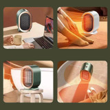 Small Desktop Electric Heater Home PTC Instant Energy-saving Heater, Spec: UK Plug(Green)
