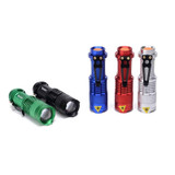 2 PCS Mini Zoom LED Flashlight Dual-Purpose Retractable Flashlight(Green)