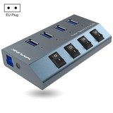 WAVLINK WL-UH3049 USB 3.0 4-Ports Desktop Fast Charger Station with Independent Switch(EU Plug)