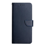 For OPPO A79 5G HT02 Genuine Leather Fingerprint-proof Flip Phone Case(Blue)