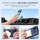 For vivo iQOO 11 Pro Magsafe Hidden Fold Holder Full Coverage Shockproof Phone Case(Black)
