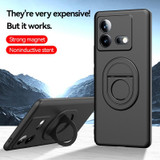 For vivo iQOO Neo8 Pro / Neo8 Magsafe Hidden Fold Holder Full Coverage Shockproof Phone Case(Blue)