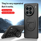 For vivo X90 Magsafe Hidden Fold Holder Full Coverage Shockproof Phone Case(Black)
