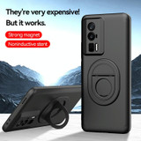 For Xiaomi Redmi K60 / K60 Pro Magsafe Hidden Fold Holder Full Coverage Shockproof Phone Case(Blue)